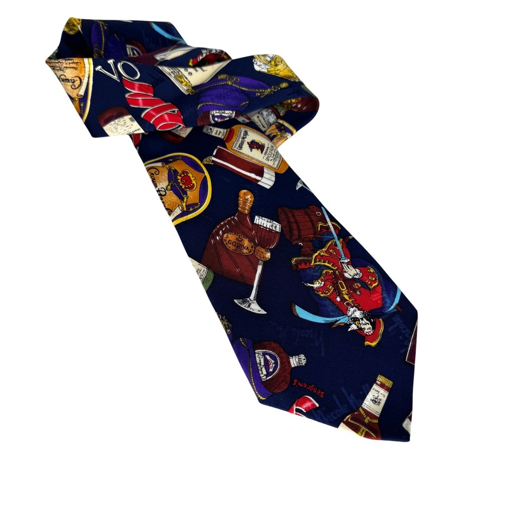 Vintage Nicole Miller Seagrams silk tie 1994